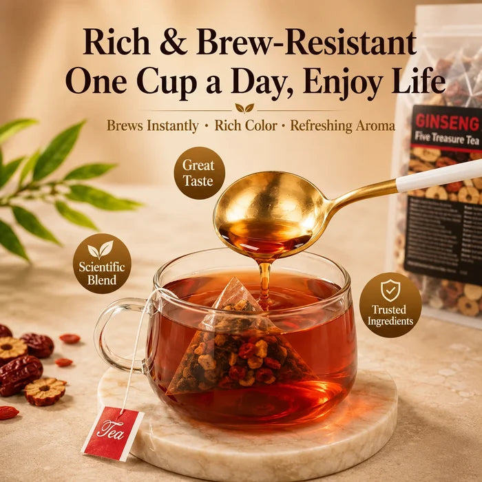 Ginseng five treasure tea