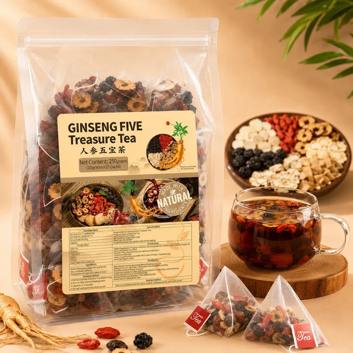 Ginseng five treasure tea