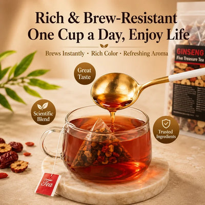 Ginseng five treasure tea