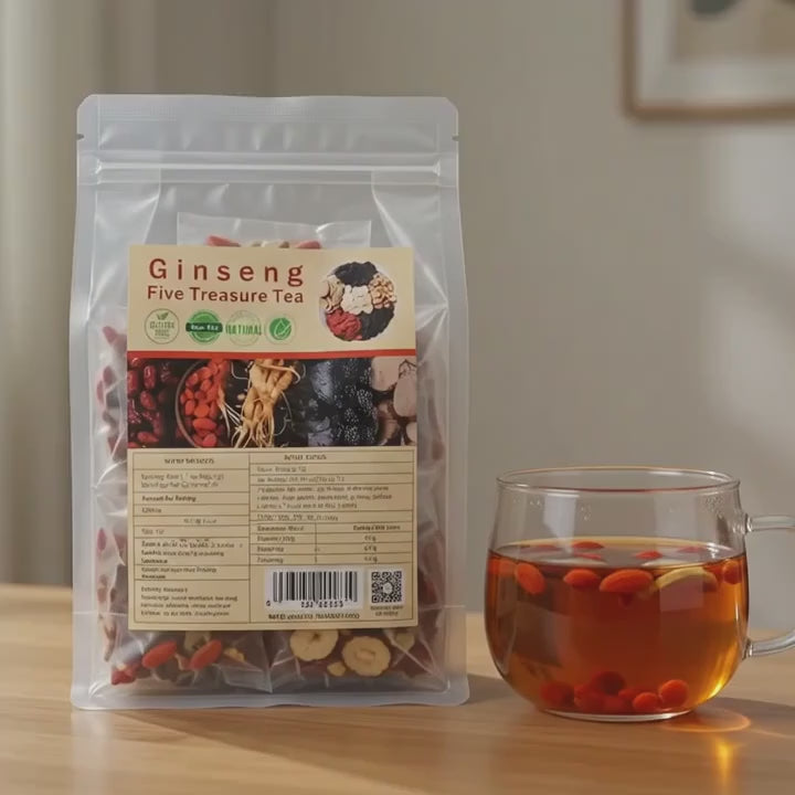 Ginseng five treasure tea